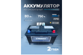  Аккумулятор автомобильный CAMEL EFB LN4 80 Ач 750 A о.п. 315х175х190