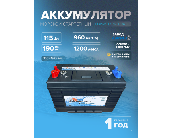 Стартерный аккумулятор DekaPower 31M7