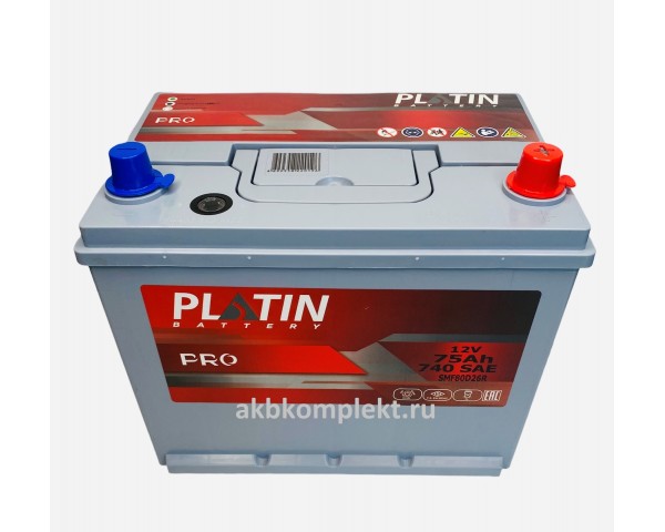 Аккумулятор Platin Pro Asia 75 Ah о.п. SMF 80D26L