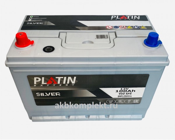 Аккумулятор Platin Silver Asia 100 Ah п.п. SMF 125D31R