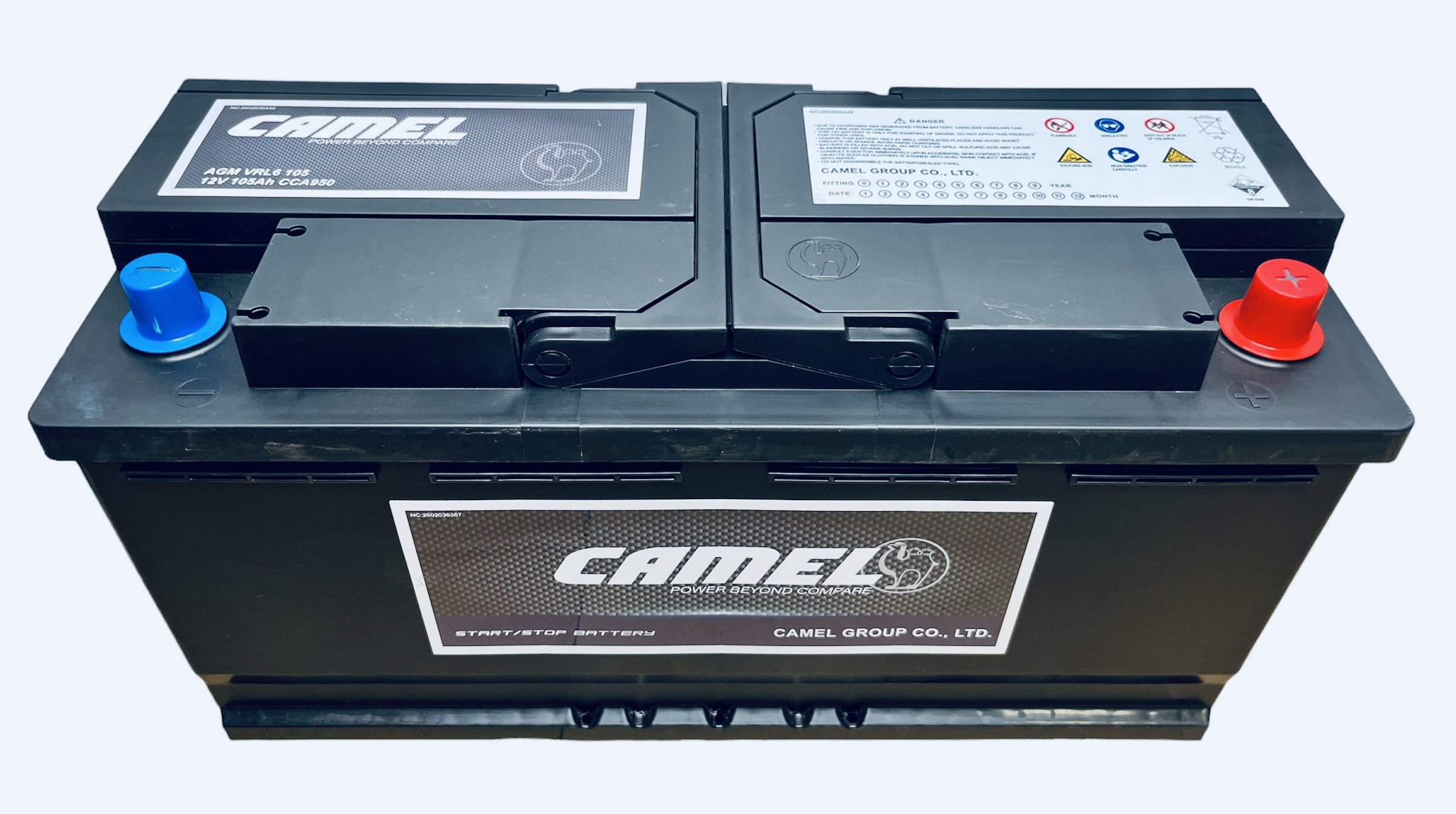  Аккумулятор CAMEL VRL6 (AGM) 105 Ач 950 А о.п. 394x175x190