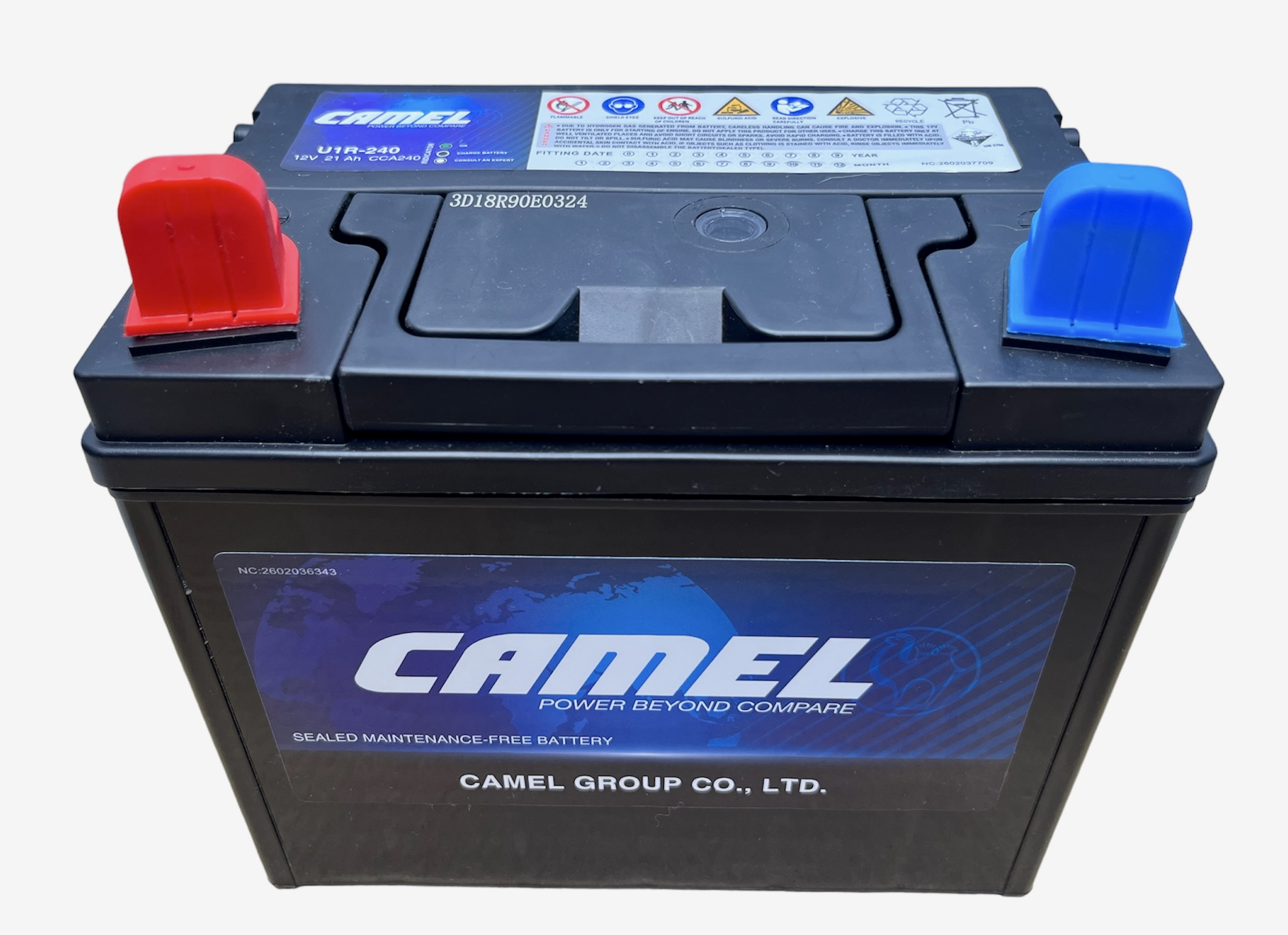 Аккумулятор для газонокосилок и минитракторов CAMEL U1R-240 21 Ач 240 CCA п.п.