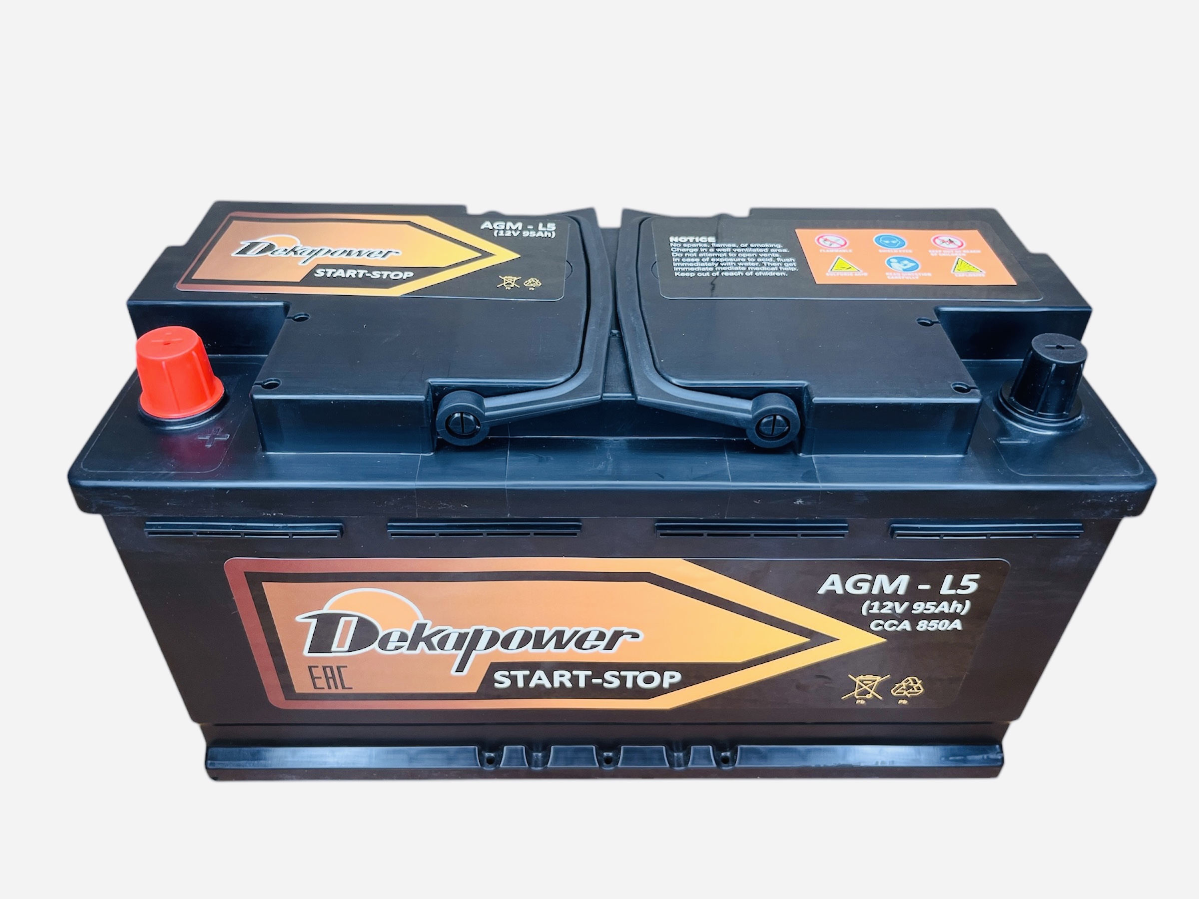 Аккумулятор DekaPower AGM - L5 95 Ач п.п. 850 А (оригинал для автомобилей Genesis)