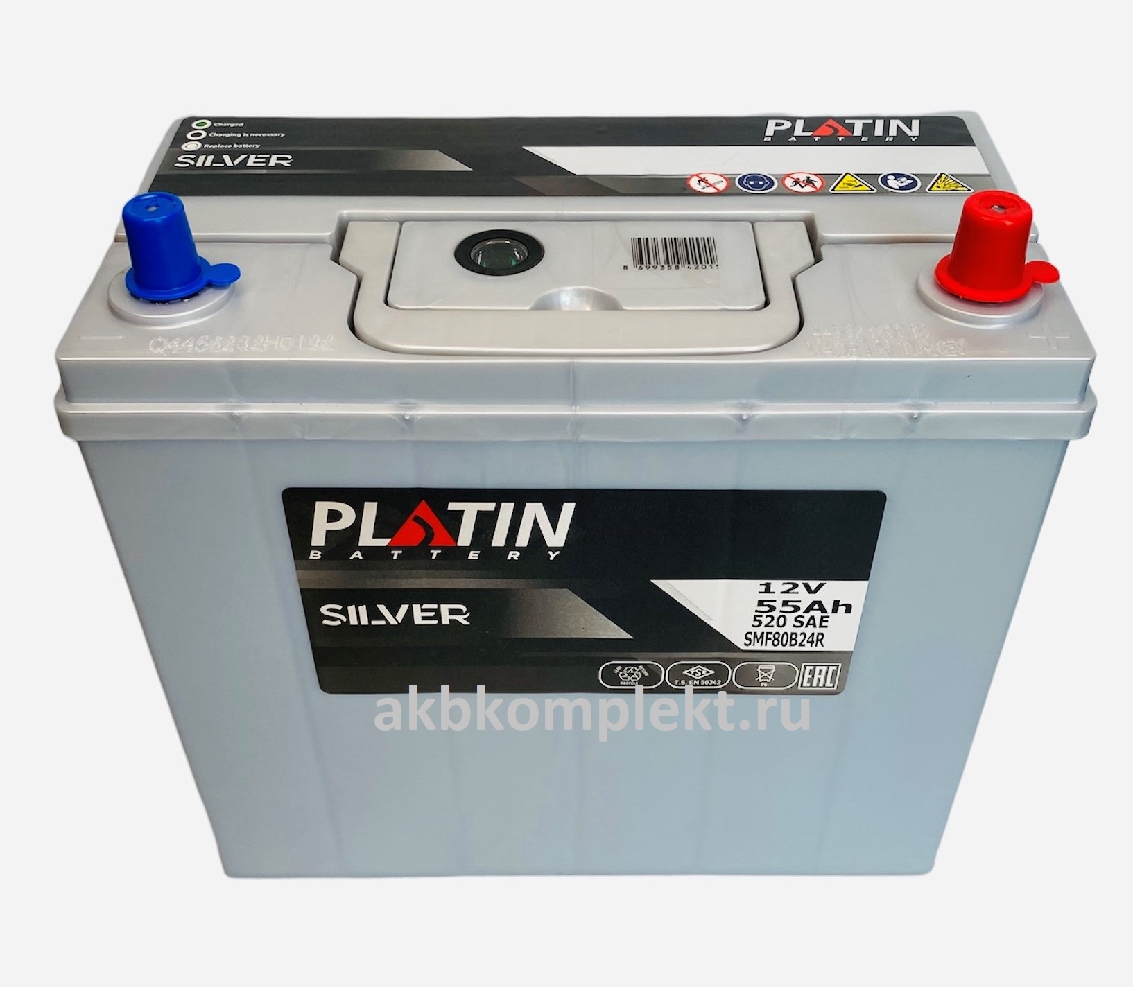 Аккумулятор Platin Silver Asia 55 Ah о.п. SMF 80D24L