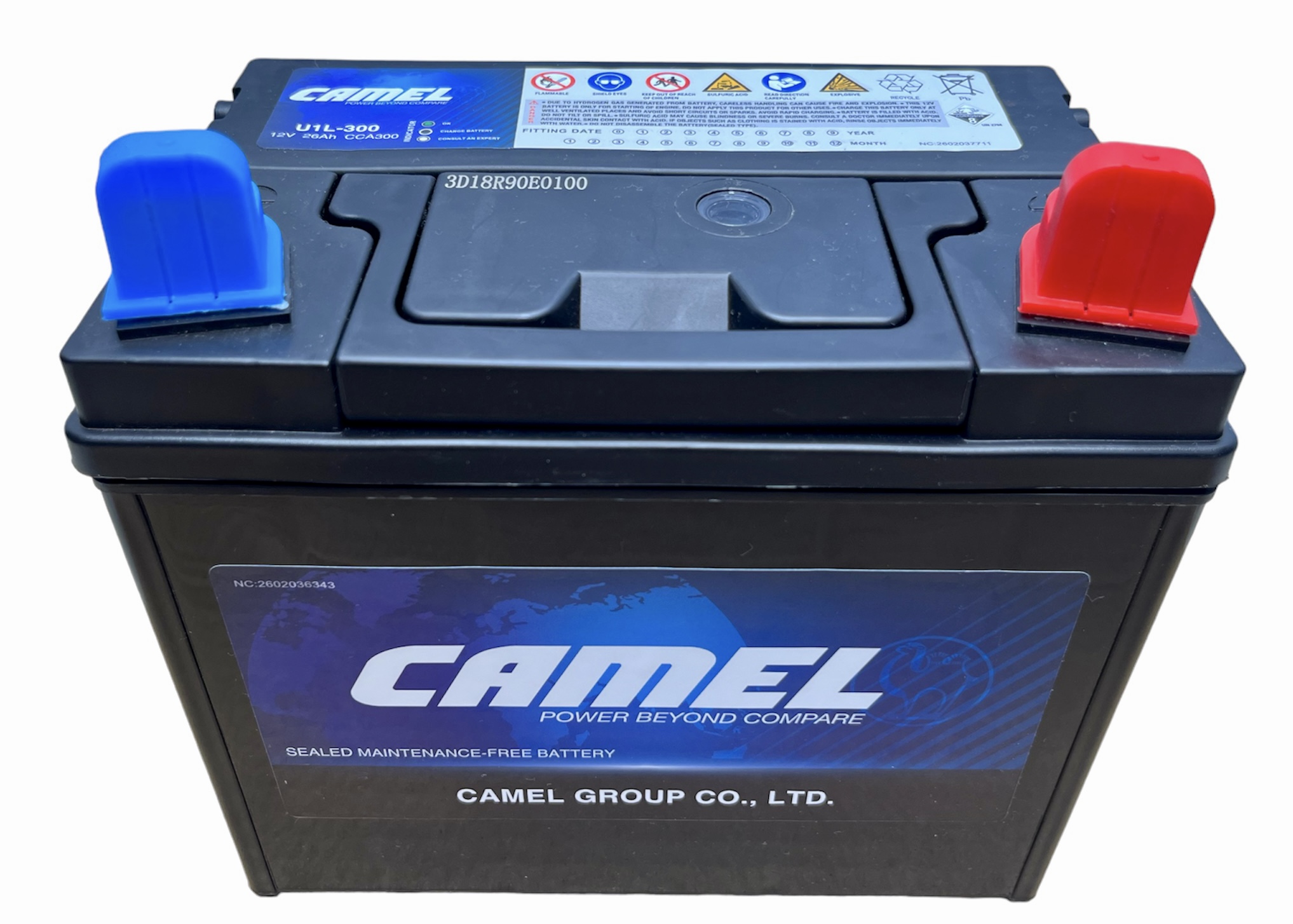 Аккумулятор для газонокосилок и минитракторов CAMEL U1L-300 26 Ач 300 CCA о.п.